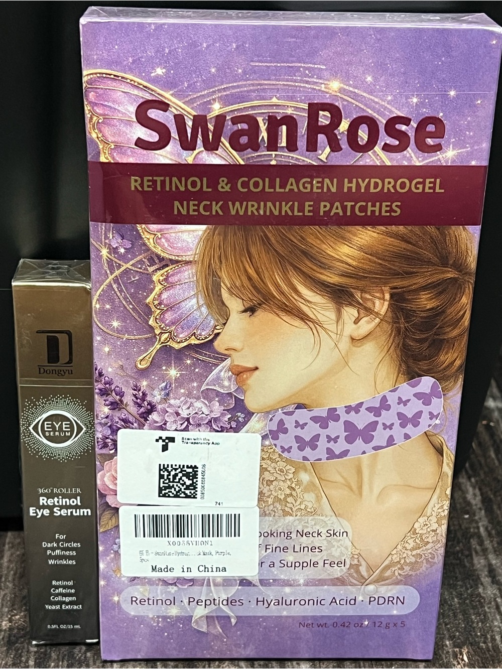 Retinol & Collagen Hydrogel Neck Wrinkle Patches & Eye Serum